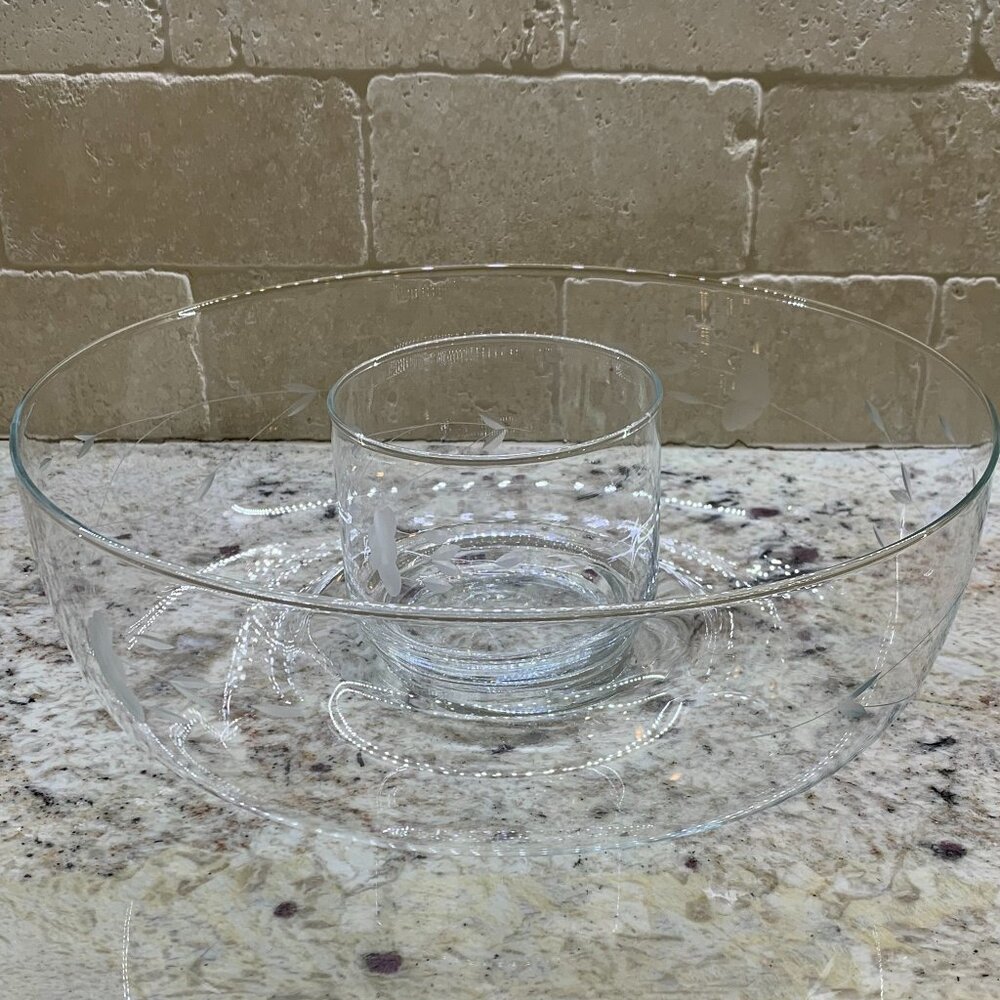 Vintage Princess House Heritage Chip 'n Dip Bowl (2 piece)